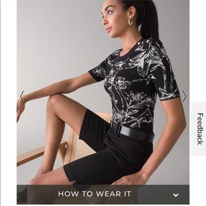 White House Black Market Black Bermuda Stretch Short